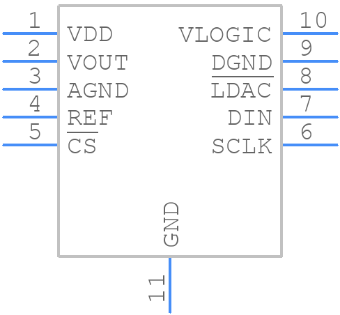 AD5541AACPZ - Analog Devices - PCB symbol