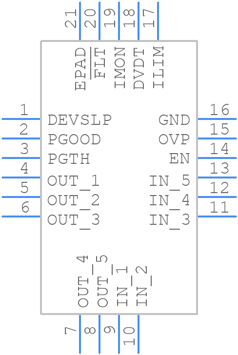 TPS25940ARVCR - Texas Instruments - PCB symbol