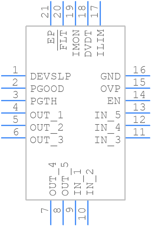 TPS25940ARVCT - Texas Instruments - PCB symbol