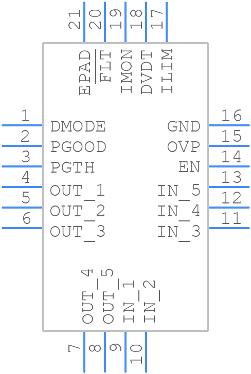 TPS25942LRVCT - Texas Instruments - PCB symbol