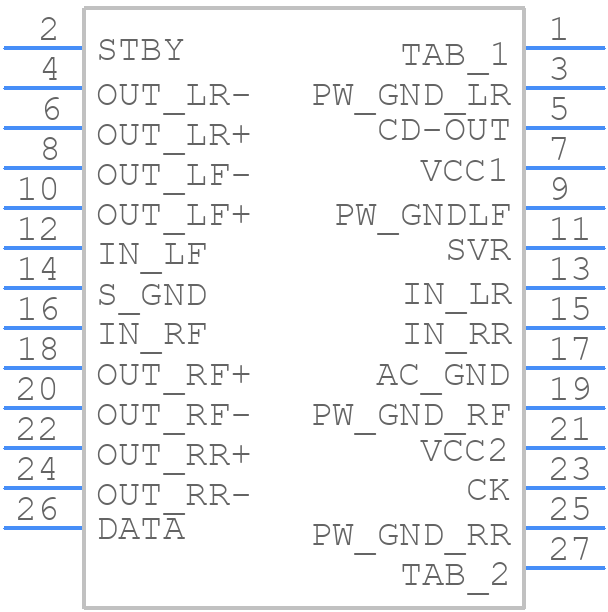 TDA7563A - STMicroelectronics - PCB symbol