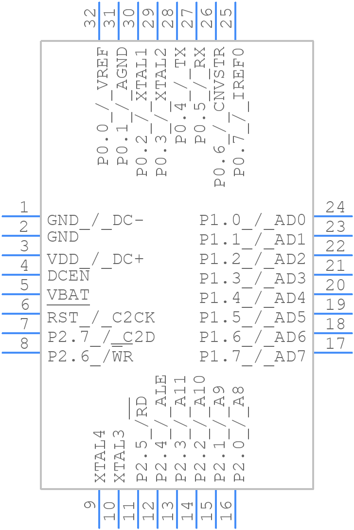 C8051F920-G-GQ - Silicon Labs - PCB symbol