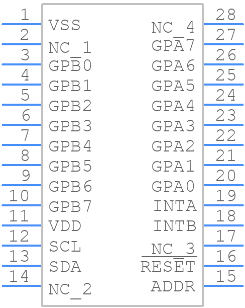 MCP23018T-E/SO - Microchip - PCB symbol