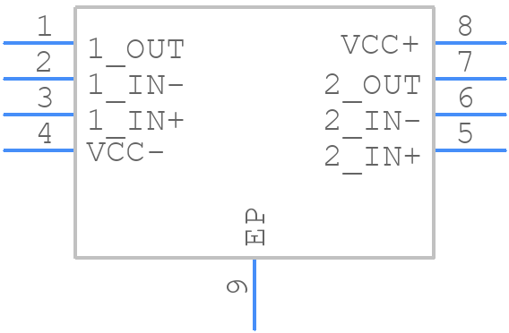 THS3122IDDA - Texas Instruments - PCB symbol