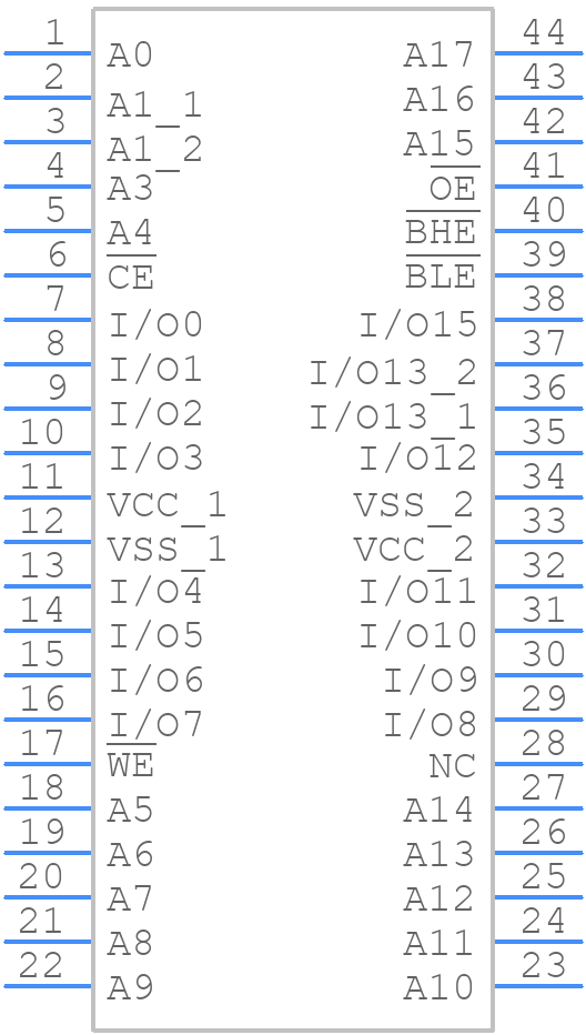 CY7C1041DV33-10ZSXI - Infineon - PCB symbol
