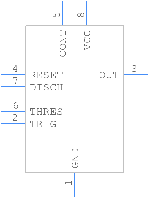 NE555DR - Texas Instruments - PCB symbol