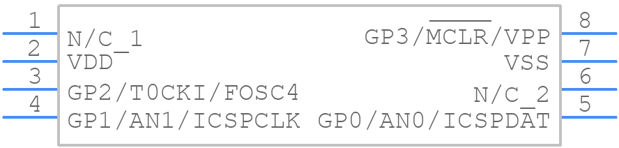 PIC10F220-E/P - Microchip - PCB symbol