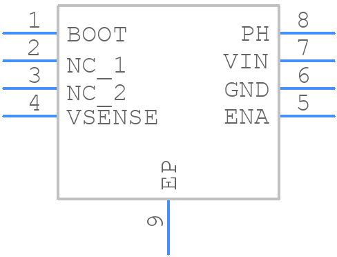 V62/90644-01XE - Texas Instruments - PCB symbol