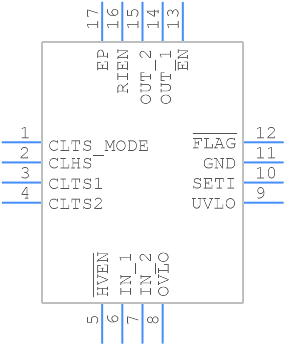 MAX14588ETE+T - Analog Devices - PCB symbol
