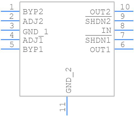 LT3023IDD#PBF - Analog Devices - PCB symbol