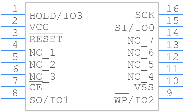 IS25LP256D-JMLE - Integrated Silicon Solution Inc. - PCB symbol