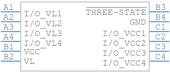 MAX3378EEBC+T - Analog Devices - PCB symbol