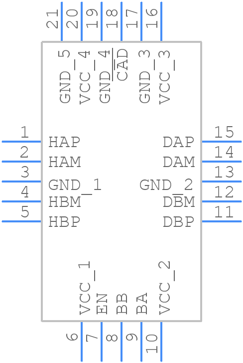 MAX4951AECTP+ - Analog Devices - PCB symbol