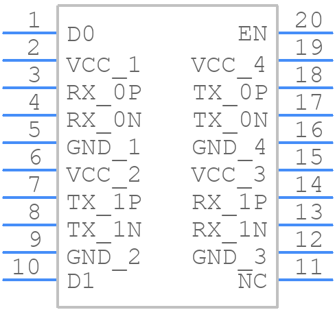 SN75LVCP422DB - Texas Instruments - PCB symbol