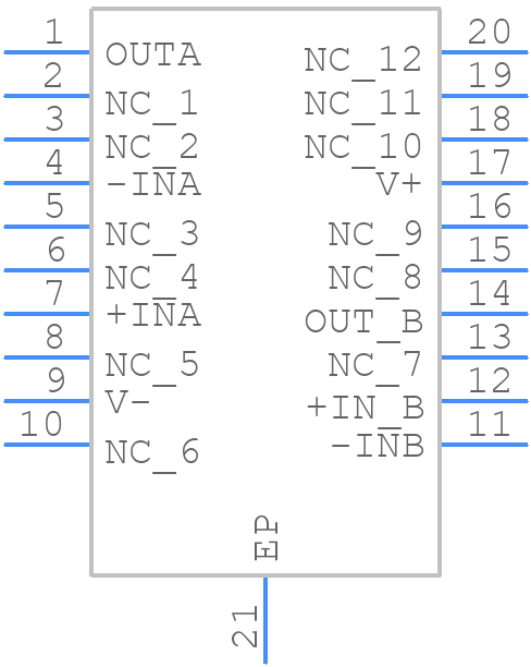 OPA2211SPWP - Texas Instruments - PCB symbol