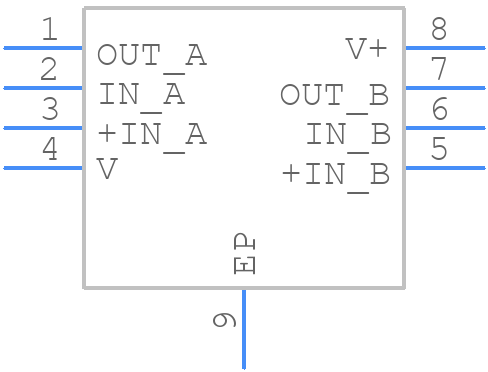 OPA2211MDRGTEP - Texas Instruments - PCB symbol