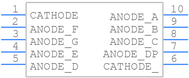 HDSP-7403 - Avago Technologies - PCB symbol