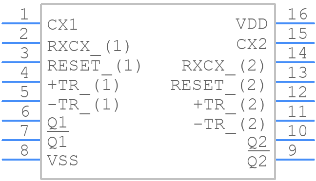 CD14538BNSRE4 - Texas Instruments - PCB symbol