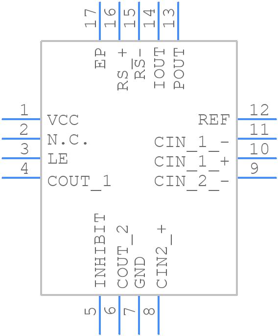 MAX4211BETE-T - Analog Devices - PCB symbol