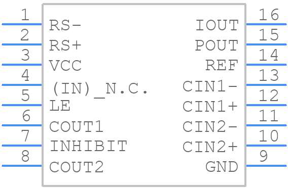 MAX4211EEUE+T - Analog Devices - PCB symbol