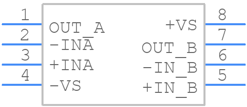 OPA2107AUE4 - Texas Instruments - PCB symbol