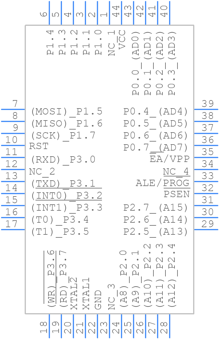 AT89S51-24JC - Microchip - PCB symbol