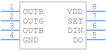 WS2811 - Worldsemi - PCB symbol