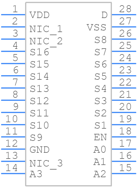 ADG1206YRUZ-REEL7 - Analog Devices - PCB symbol
