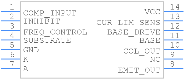 TL497ACDR - Texas Instruments - PCB symbol