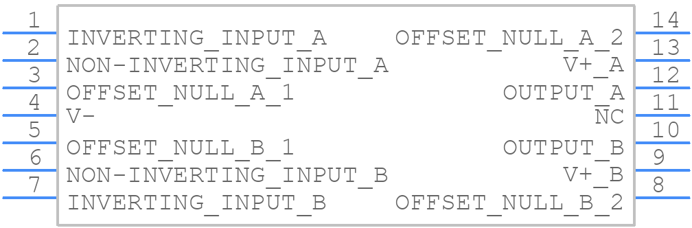 LM747CN - Texas Instruments - PCB symbol