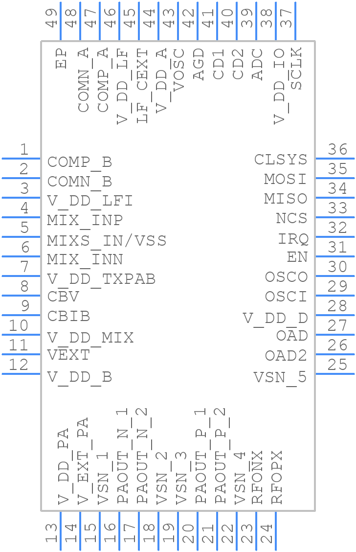 ST25RU3993-BQFT - STMicroelectronics - PCB symbol