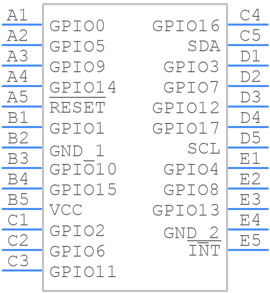TCA6418EYFPR - Texas Instruments - PCB symbol