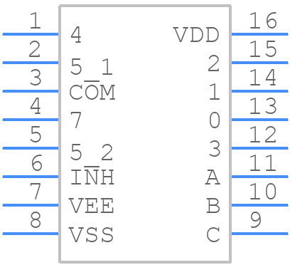 TC4051BP - Toshiba - PCB symbol