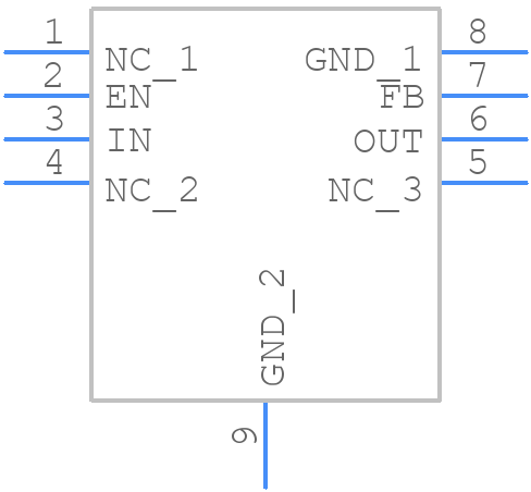 TPS7A7002DDAR - Texas Instruments - PCB symbol