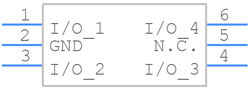 TVS3V3L4UE6327HTSA1 - Infineon - PCB symbol