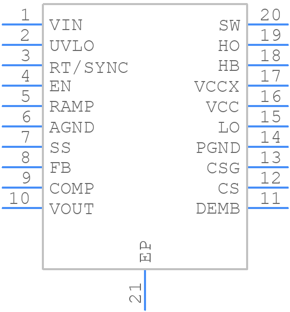 LM25116MHX/NOPB - Texas Instruments - PCB symbol