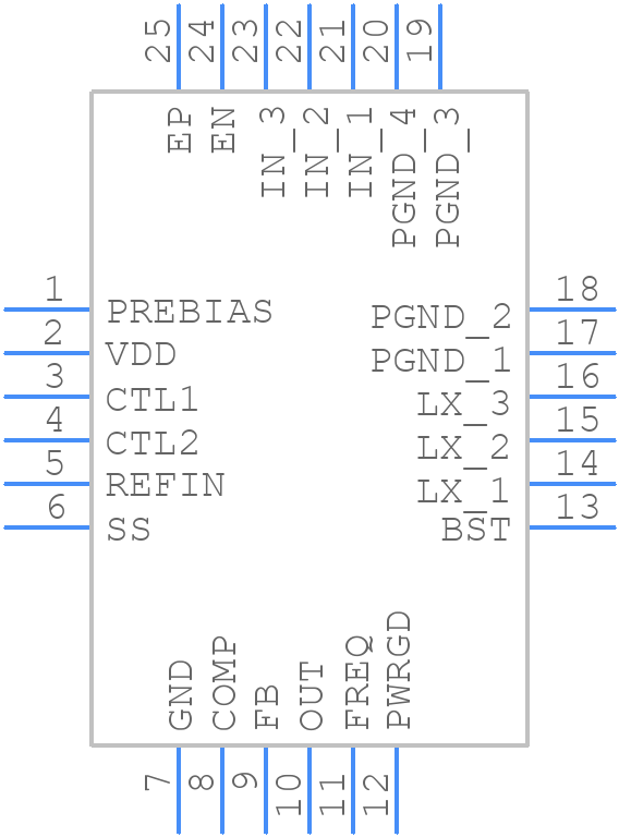 MAX8646ETG+ - Analog Devices - PCB symbol