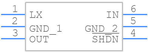 MAX8640YEXT25+T - Analog Devices - PCB symbol