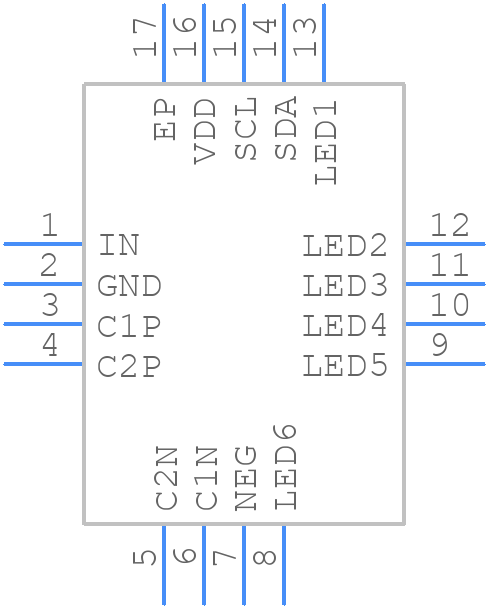 MAX8647ETE+ - Analog Devices - PCB symbol