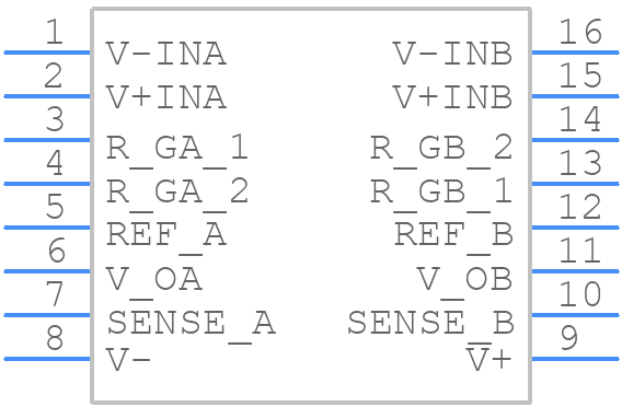 INA2126E/2K5 - Texas Instruments - PCB symbol