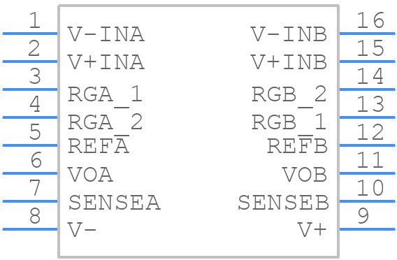 INA2126UA/2K5 - Texas Instruments - PCB symbol