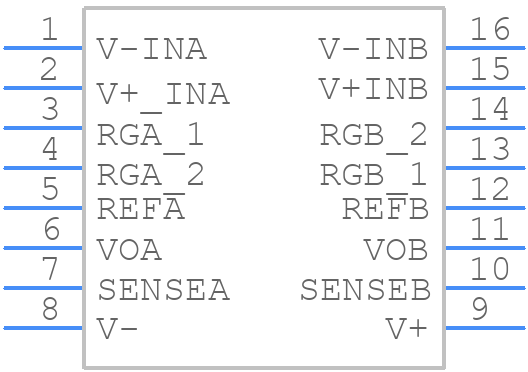 INA2126EA/2K5 - Texas Instruments - PCB symbol