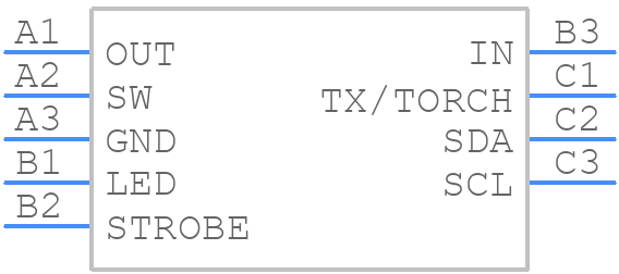 LM3642TLE-LT/NOPB - Texas Instruments - PCB symbol