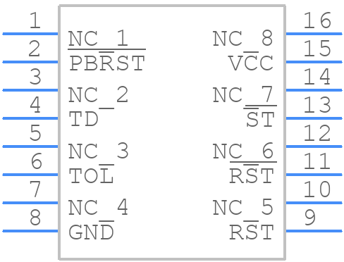 DS1232S+T&R - Analog Devices - PCB symbol