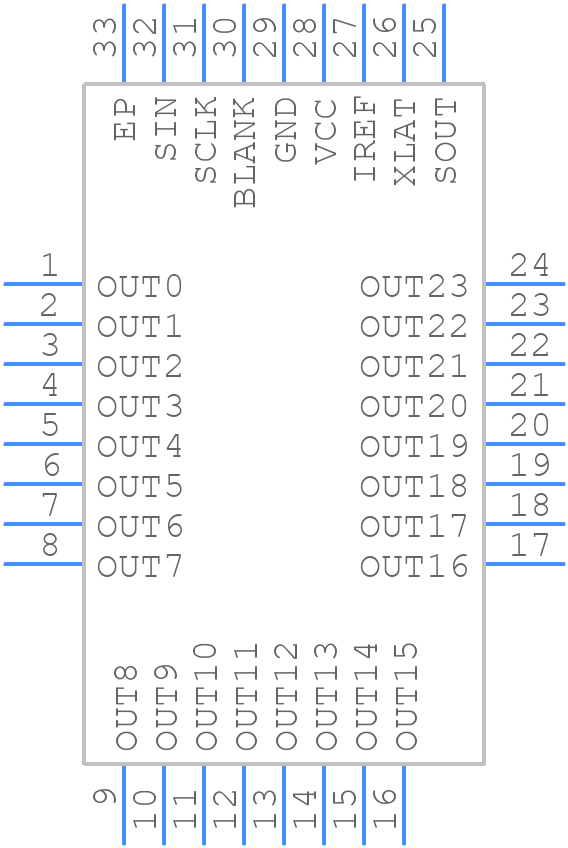 TLC5947RHBR - Texas Instruments - PCB symbol