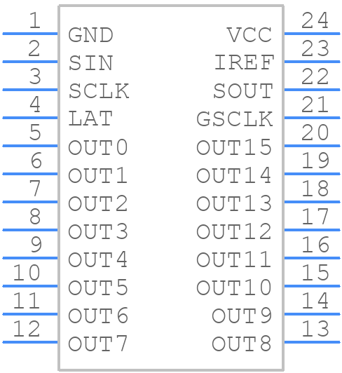 TLC59482DBQ - Texas Instruments - PCB symbol