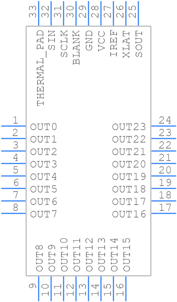 TLC5947RHBTG4 - Texas Instruments - PCB symbol