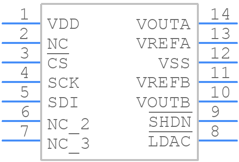 MCP4922T-E/SL - Microchip - PCB symbol