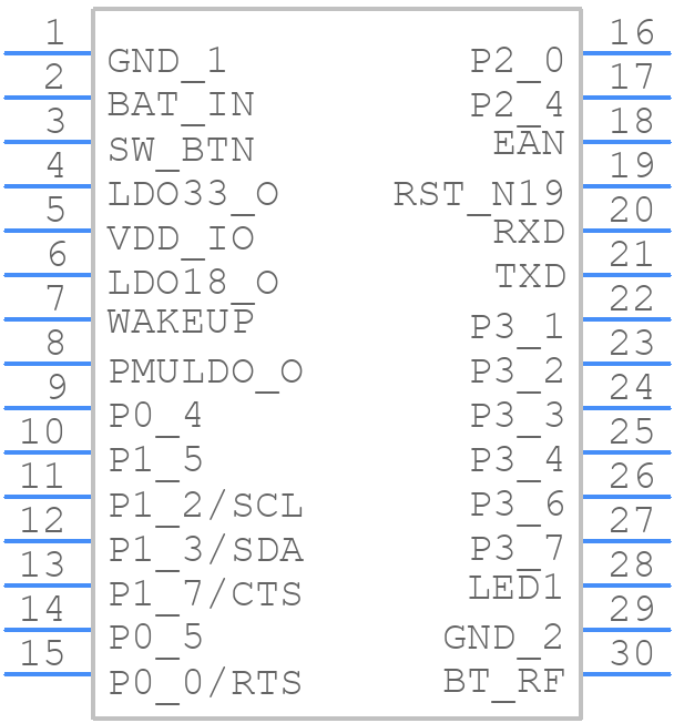 BM78SPP05NC2-0001AA - Microchip - PCB symbol