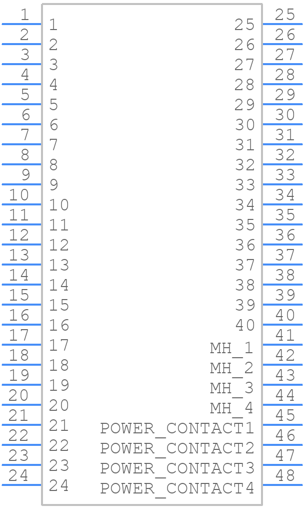 FX23-40P-0.5SV15B - Hirose - PCB symbol